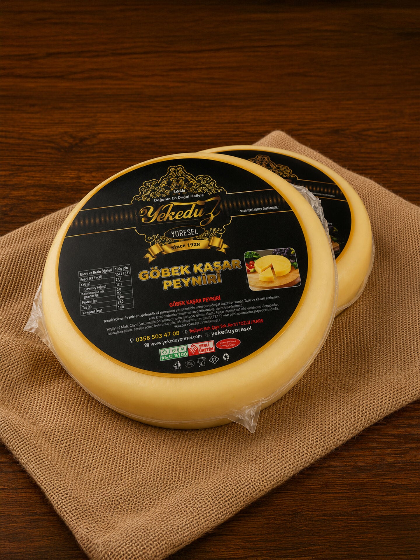 YEKEDÜZ TAM YAĞLI GÖBEK KAŞAR (1KG)