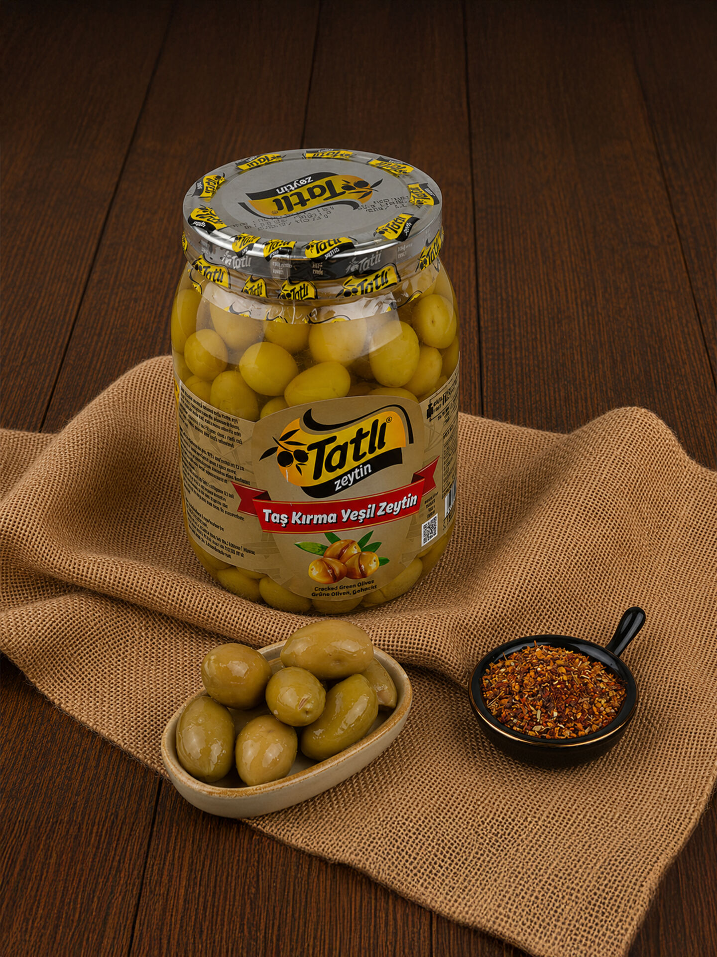 TATLI TAŞ KIRMA YEŞİL ZEYTİN (900GR)